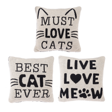 Load image into Gallery viewer, Cat Lover Knit Accent Pillow by Ganz CB179094