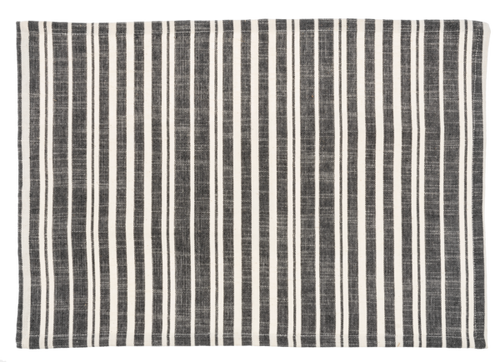 Black & Natural Ticking Stripe Placemat by Ganz CB179899