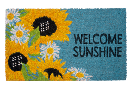 Welcome Sunshine with Sunflower Doormat by Ganz CB180708