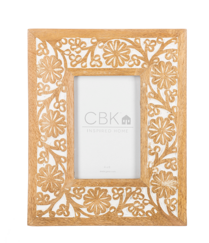 Carved Flower 4x6 Picture Frame by Ganz CB184985