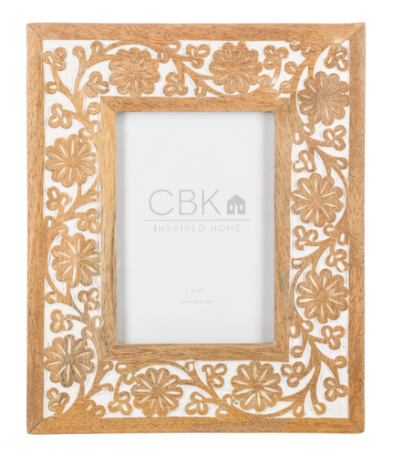 Carved Flower 5x7 Picture Frame by Ganz CB184986