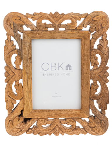 Carved Leaf Scroll 5x7 Picture Frame by Ganz CB184988