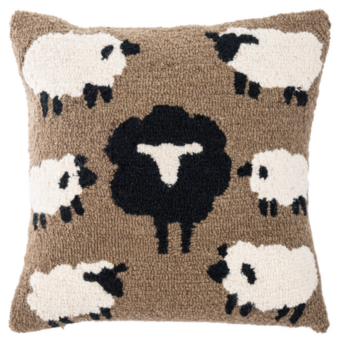 Punch Hook Sheep Pillow by Ganz CB185865