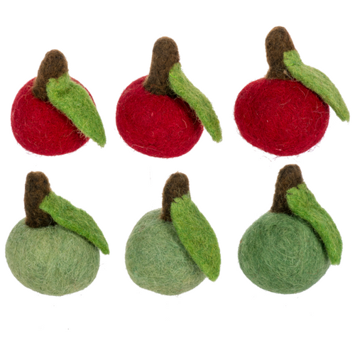 Handmade Felted Wool Mini Apple by Ganz CB185928
