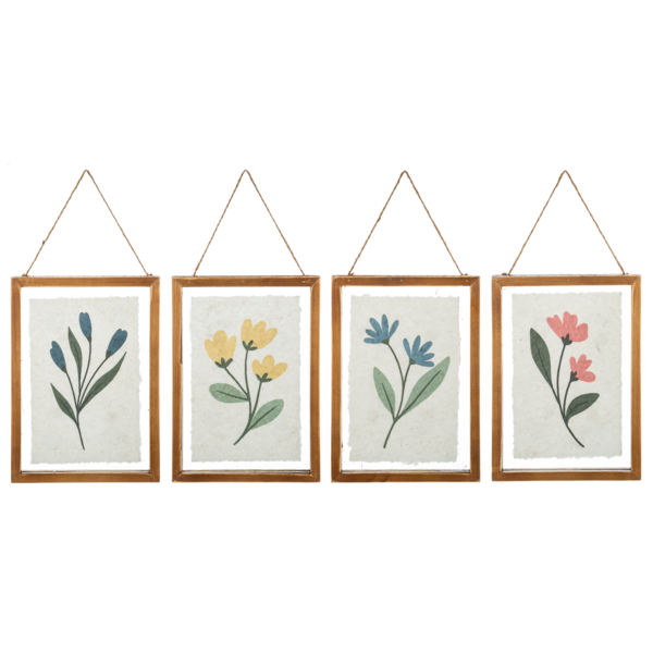 Meadow Floral Wall Decor in Floating Frame by Ganz CB186470