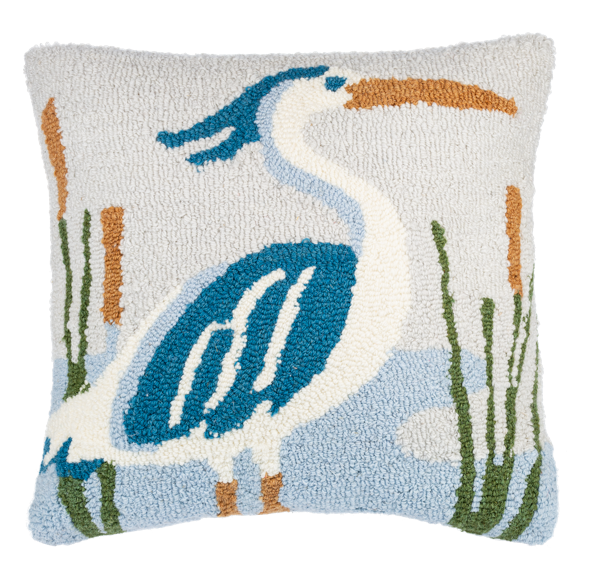 Punch Hook Shorebird Pillow by Ganz CB186959