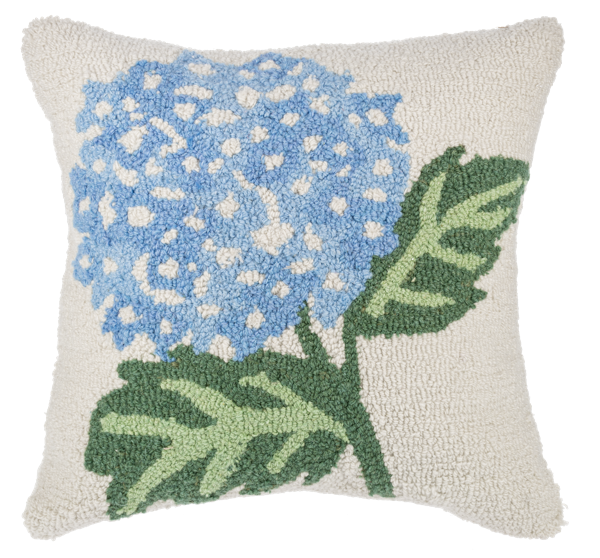 Punch Hook Hydrangea Pillow by Ganz CB186963