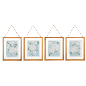 Framed White Hydrangea Wall Decor in Floating Frame by Ganz CB187174