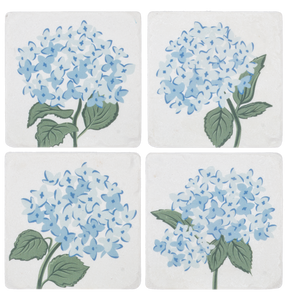 Blue Hydrangea Coaster (4pc set) by Ganz CB187183