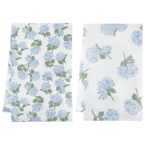 Blue Hydrangea Tea Towels by Ganz CB187186