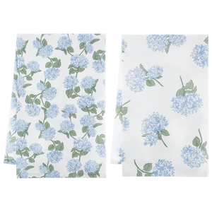 Blue Hydrangea Tea Towels by Ganz CB187186