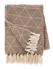 Load image into Gallery viewer, Tan &amp; Natural Woven Triangle Throw by Ganz CB187567