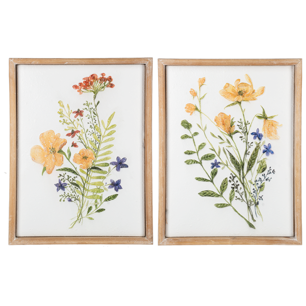 botanical swag wild flowerＡ Boho Wildflower Garden Wallpaper, Dried Pressed Wild Flowers
