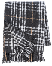 Load image into Gallery viewer, Grey Plaid Woven Throw by Ganz CB195020