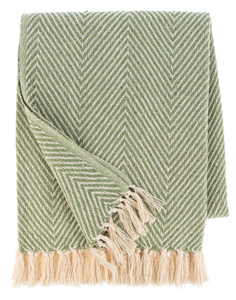 Oversized Herringbone Pattern Woven Throw by Ganz CB195029