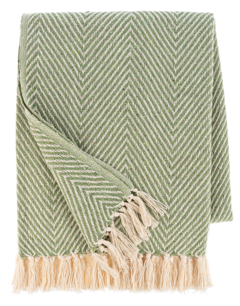 Oversized Herringbone Pattern Woven Throw by Ganz CB195029