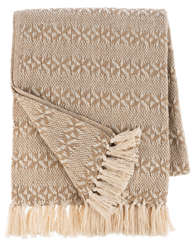 Diamond Striped Pattern Throw by Ganz CB195038