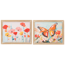 Load image into Gallery viewer, Flower &amp; Butterfly with Handpainted Texture by Ganz CB195490