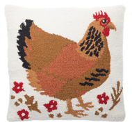 Punch Hook Chicken Pillow by Ganz CB196073