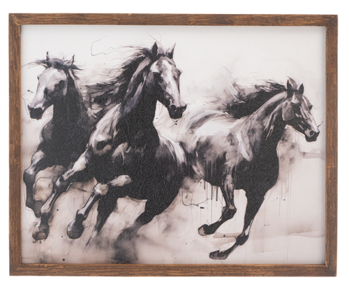 Framed Wild Horses Wall Decor by Ganz CB196472