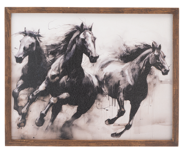Framed Wild Horses Wall Decor by Ganz CB196472