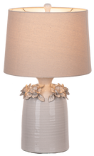 Load image into Gallery viewer, Hand Applied Ivory Flower Table Lamp by Ganz CB197695