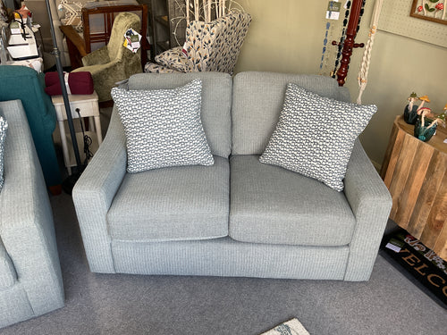 Caverra Stationary Loveseat by Best Home Furnishings L51 COVER 18512B Power Blue/25052 Chambray