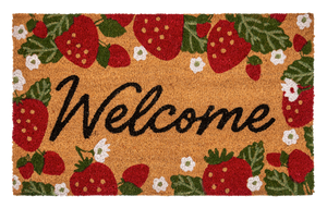 Welcome Strawberry Doormat by Ganz CG188175