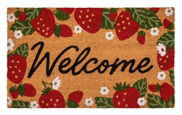 Welcome Strawberry Doormat by Ganz CG188175