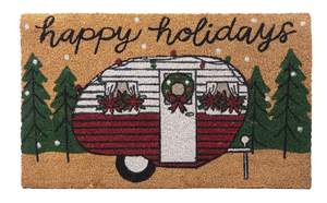 Happy Holidays Camper Doormat by Ganz CX177151