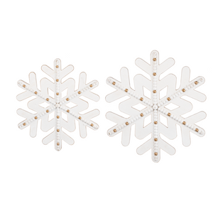 Painted Bead Snowflake Wall 2 pc. set by Ganz CX182298