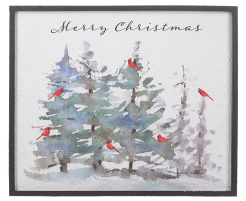 Merry Christmas Cardinals in Forest Wall Decor by Ganz CX182733