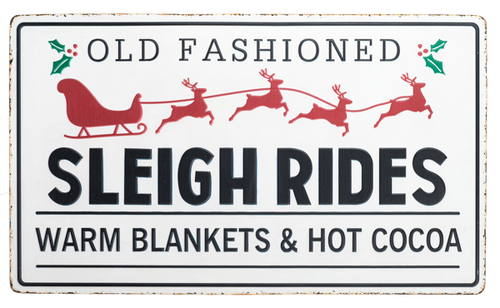 Painted Sleigh Rides Wall Decor by Ganz CX182833