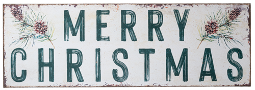 Oversized Merry Christmas with Pine Wall Decor by Ganz CX196909