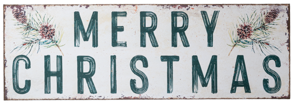 Oversized Merry Christmas with Pine Wall Decor by Ganz CX196909