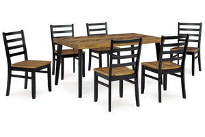 Blondon Dining Table and 6 Chairs (7 pc Set) by Ashley Furniture D413-425