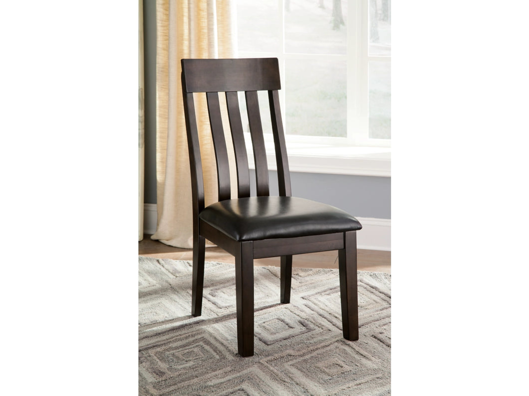 Haddigan Rake Back Upholstered Dining Chair by Ashley Furniture D596-01 Dark Brown