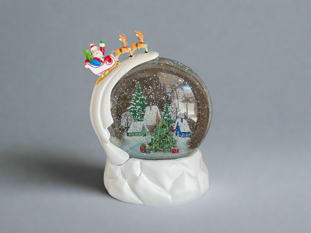 LED Light Up Shimmer Santa Globe by Ganz MX194092