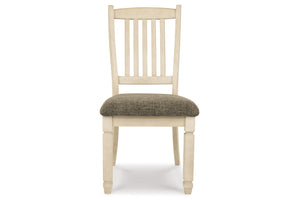 Bolanburg Rake Back Upholstered Dining Chair by Ashley Furniture D647-01 Antique White