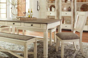 Bolanburg Dining Table with 6 Storage Drawers by Ashley Furniture D647-25 Antique White