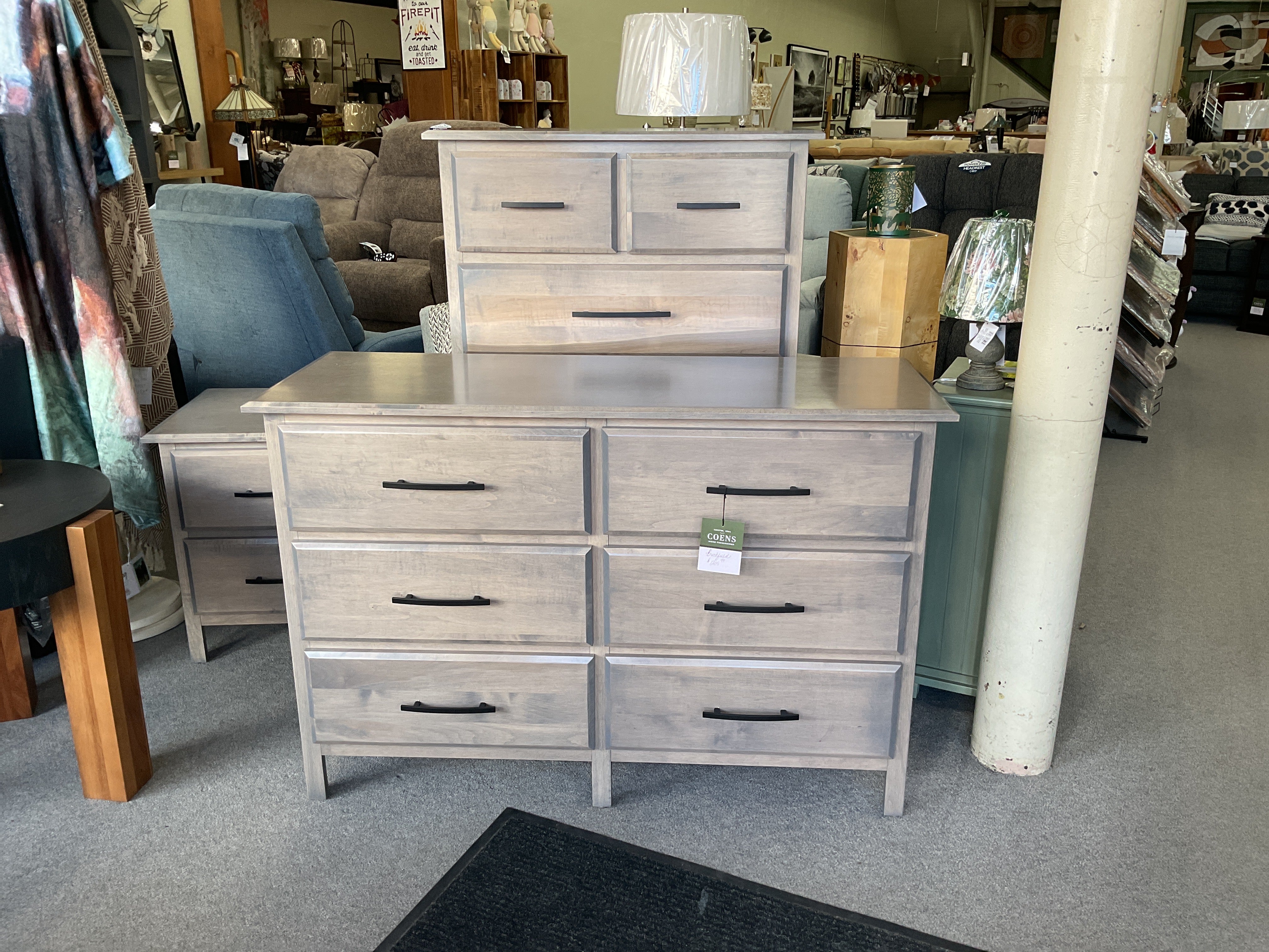 Maple Brookfield Narrow 6 Drawer Dresser by Wolfcraft Furniture M8314 DW BFH