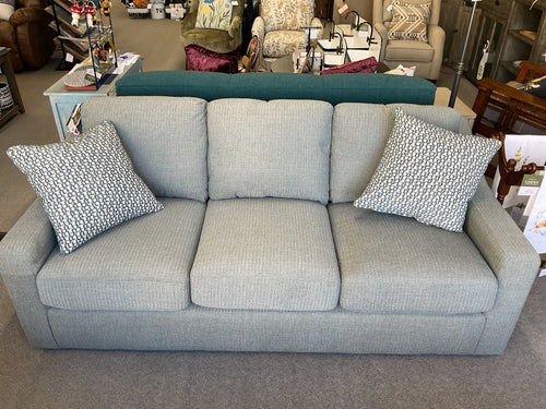 Caverra Stationary Sofa w/ 2 Pillows by Best Home Furnishings S51 COVER 18512B Power Blue/25052 Chambray