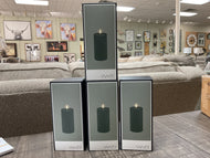 LED Pillar Candle by Uyuni Lighting UL-PI-PG78015 Pine Green, Rustic, 3 x 6