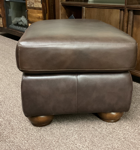 Theo Leather Ottoman by La-Z-Boy Furniture 247-651 LB178278 Coffee Discontinued leather & style