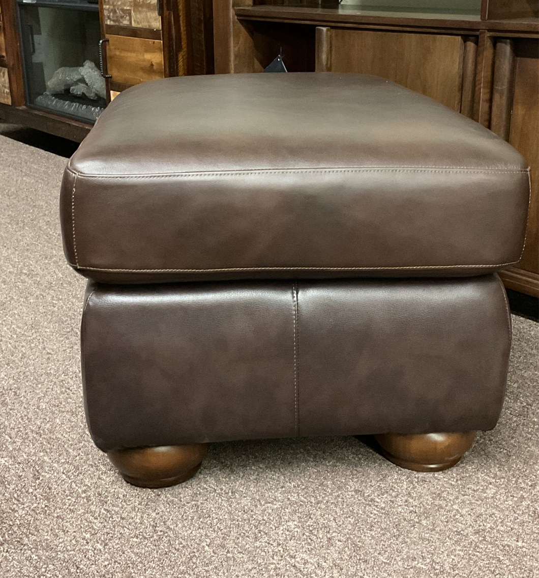Theo Leather Ottoman by La-Z-Boy Furniture 247-651 LB178278 Coffee Discontinued leather & style