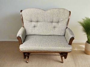 Glider Loveseat by D&E Workshop #271, Oak Stain, #48024 Earthtone R1-98 Grain