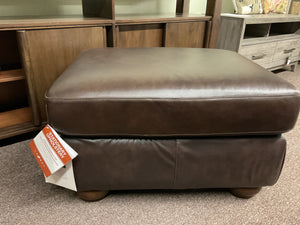 Theo Leather Ottoman by La-Z-Boy Furniture 247-651 LB178278 Coffee Discontinued leather & style
