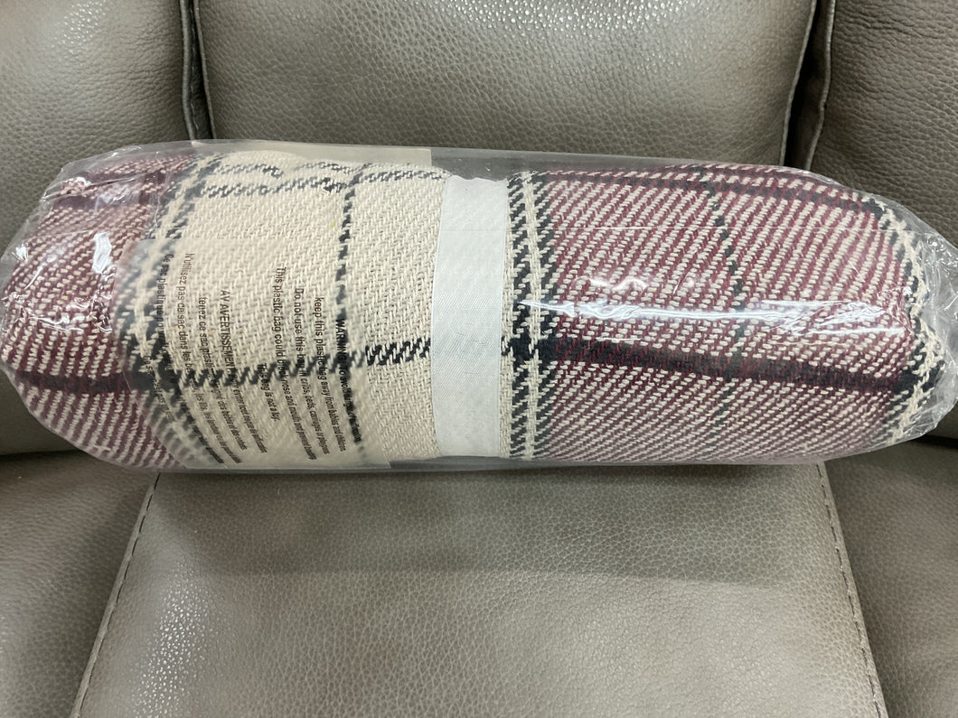 Woven Red Plaid Throw by Ganz CX195002