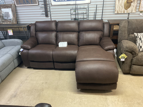 Rubix 3pc Power Sofa Chaise by HomeStretch 246-82,09,61-22 Espresso
