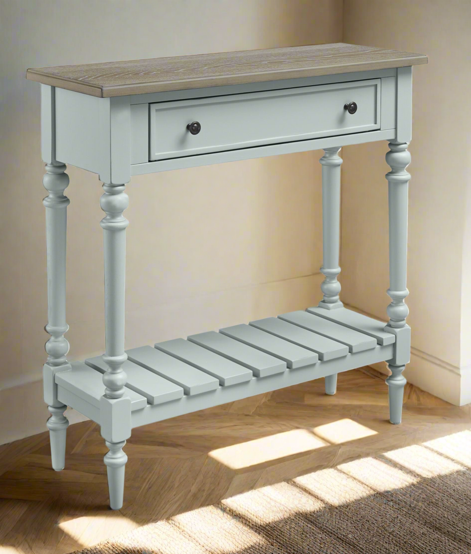 Expressions Small Console Table by Null Furniture 6618-21CBA Cottage Blue/Acorn